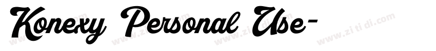 Konexy Personal Use字体转换